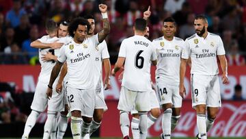 El Madrid celebra un gol de Gareth Bale ante el Girona.