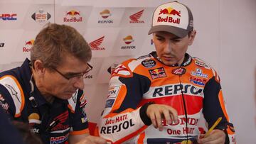 Jorge Lorenzo con Ramón Aurín.