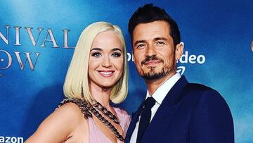 Imagen de Katy Perry y Orlando Bloom.