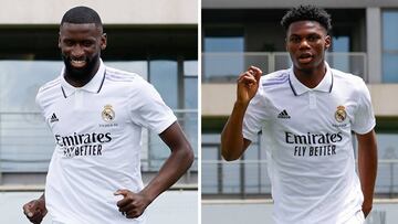 Antonio Rüdiger y Aurélien Thcouameni, fichajes del Real Madrid para la temporada 2022-2023.