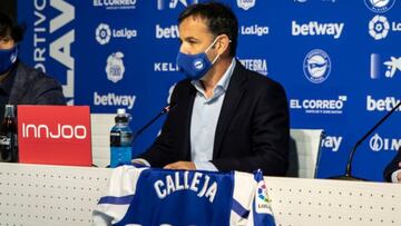 Javi Calleja en rueda de prensa