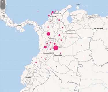 Mapa de casos y muertes por coronavirus por departamentos en Colombia: hoy, 5 de junio