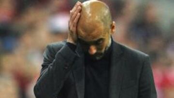 Guardiola, abatido.
