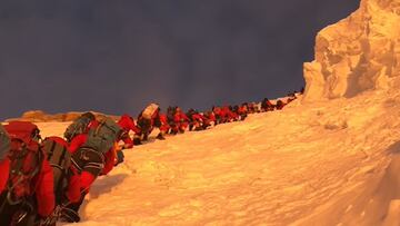 El atasco en el K2 el pasado 22 de julio en un vídeo de Mingma G.
