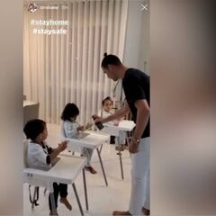 Coronavirus: Cristiano Ronaldo teaches his kids to wash hands