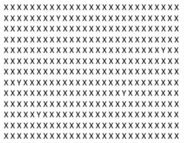 Encuentra las cinco Y entre las X en 10 segundos: el acertijo visual que es furor en redes