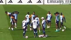 Vinicius and Bellingham’s epic celebration after English star nutmegs Militao