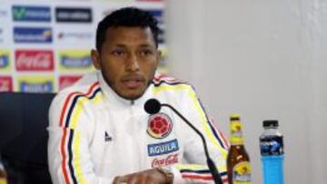 Carlos Valdés durante una rueda de prensa en la antesala a su debut por Copa América Chile 2015 en Santiago de Chile.