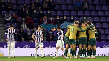 VALLADOLID. 05/01/22. PHOTOGENIC. PARTIDO DE COPA DEL REY ENTRE EL REY VALLADOLID Y EL BETIS. GOL DEL BETIS