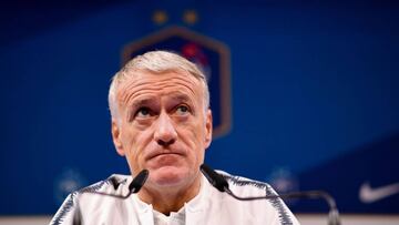Deschamps, durante la rueda de prensa.
