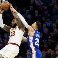 LeBron reina también en Philly; lesión de tobillo de Simmons