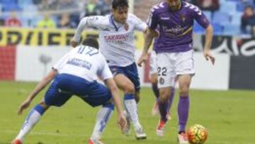 Imagen del partido entre Zaragoza y Valladolid del pasado fin de semana en La Romareda