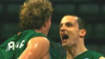 <b>PROTAGONISTAS.</b> Jagla (18) y Popovich (17) fueron los mejores anotadores de su equipo.