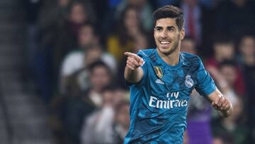 Asensio celebra uno de sus goles al Betis.