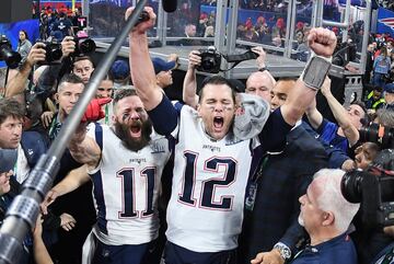 03/02/19. New England Patriots gana 13-3 a Los Angeles Rams. Tom Brady gana su sexto trofeo Vince Lombardi en su novena final.