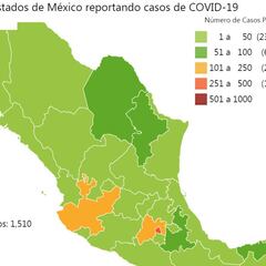 Mapa y casos de coronavirus en México por estados hoy 4 de abril