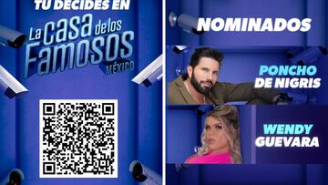 La Casa de los Famosos: Cómo votar para salvar a Wendy Guevara y Poncho de Nigris