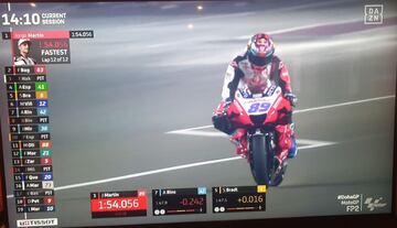 Martín liderando por vez primera en MotoGP.