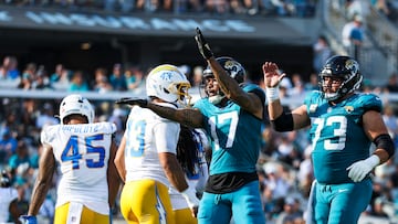 Chargers’ quarterback Justin Herbert was pulled in the fourth quarter as the Jags dominated in Jacksonville.