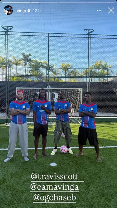 Vinicius recruits the services of Camavinga, Travis Scott and Chase B
