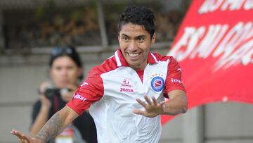 Festejo de gol de Luciano Cabral de Argentinos Juniors.
Argentinos Juniors vs Tigre.
Futbol Argentino - Primera Division 2016 - Fecha 1.
6 de febrero de 2016.
Photogamma/Photosport