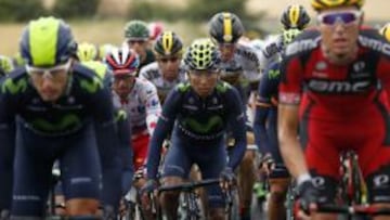 Nairo Quintana durante la sexta etapa del Tour de Francia.