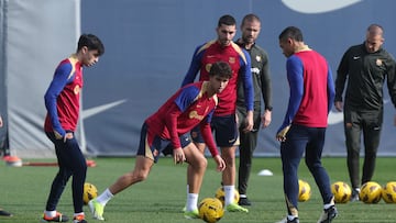 Entrenamiento del Barcelona con João Félix.