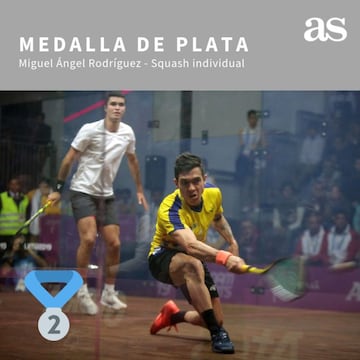 Miguel Ángel Rodríguez se quedó con la medalla de plata en Squash.