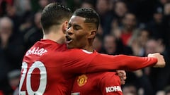 Rashford celebra su gol frente al Brighton