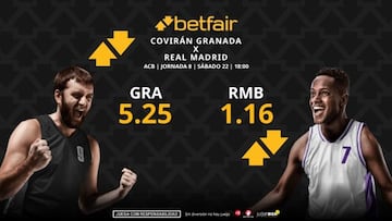 Covirán Granada vs. Real Madrid: horario, dónde ver, pronósticos y clasificación