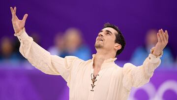 GANGNEUNG, SOUTH KOREA - FEBRUARY 17: Javier Fernandez of Spain competes during the Men's Single Free Program on day eight of the PyeongChang 2018 Winter Olympic Games at Gangneung Ice Arena on February 17, 2018 in Gangneung, South Korea. (Photo b