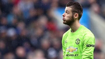 El guardameta espa&ntilde;ol del Manchester United, David de Gea, durante un partido.