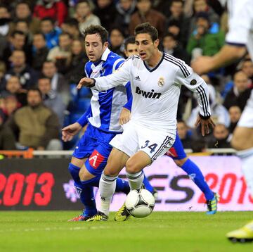 Durante la temporada 2012/13 y la 2013/14 estuvo deambulando por el primer equipo y el filial blanco, a pesar que donde disputó casi su totalidad e partidos fue en el Castilla llegando a jugar un total de 61 partidos. 