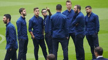 La plantilla de la Juventus no se ejercit&oacute; en el Camp Nou, lo hizo en su ciudad deportiva por la ma&ntilde;ana. A su llegada a Barcelona se limitaron a darse un paseo por el Camp Nou.