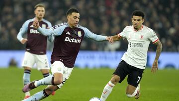 Díaz suma minutos en empate de Liverpool ante Aston Villa