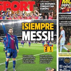 Messi y el sufrimiento, en las portadas de Barcelona