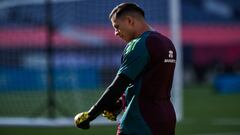  Luis Malagon during the Mexican National Team (Mexico) Training Session prior to the friendly preparation match against Uruguay, at Empower Field at Mile High, on June 04, 2024, Denver Colorado, United States.