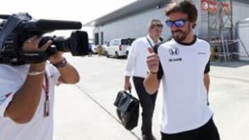 EXPECTATIVAS. Fernando Alonso es optimista en cuanto a los resultados en Hungría por las características del trazado.