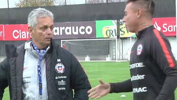 El cálido reencuentro entre Rueda y Vargas en Pinto Durán
