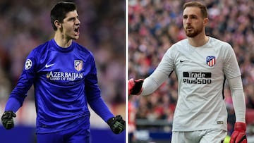 Courtois y Oblak en el Atl&eacute;tico. 