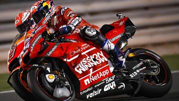 Dovizioso junto a Márquez en el pasado GP de Qatar.