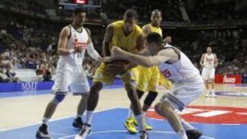 Tavares, durante el pasado playoff ante el Real Madrid.