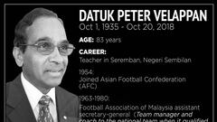 Former AFC general secretary Peter Velapaan dies at age 83