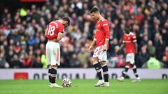 Bruno Fernandes y Cristiano Ronaldo. 