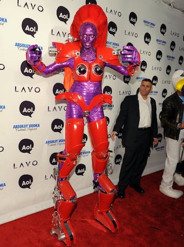 Heidi Klum en Halloween como una androide