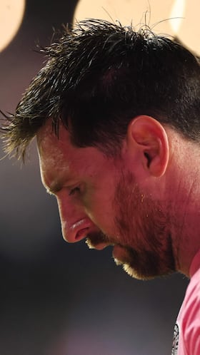 FORT LAUDERDALE, FLORIDA - MARCH 18: Lionel Messi #10 of Inter Miami CF looks rejected during the CONCACAF Champions Cup Round of 16 Second Leg match between Inter Miami CF and Nashville SC at Chase Stadium on March 18, 2026 in Fort Lauderdale, Florida. Carmen Mandato/Getty Images/AFP (Photo by Carmen Mandato / GETTY IMAGES NORTH AMERICA / Getty Images via AFP)