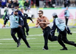 What did the Super Bowl LX streaker’s chest say, and have we seen him before?
