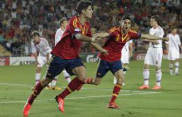 Morata enciende la luz de España en su debut en la Euro Sub-21