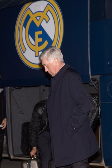 Llegada del Real Madrid a Rabat. Carlo Ancelotti.