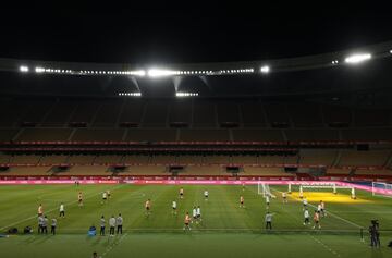 Entrenamiento de la selección española.